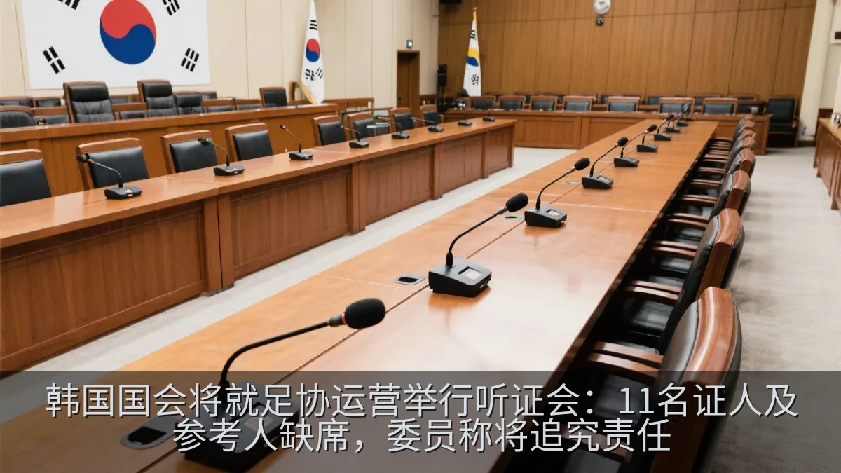 韩国国会将就足协运营举行听证会：11名证人及参考人缺席，委员称将追究责任