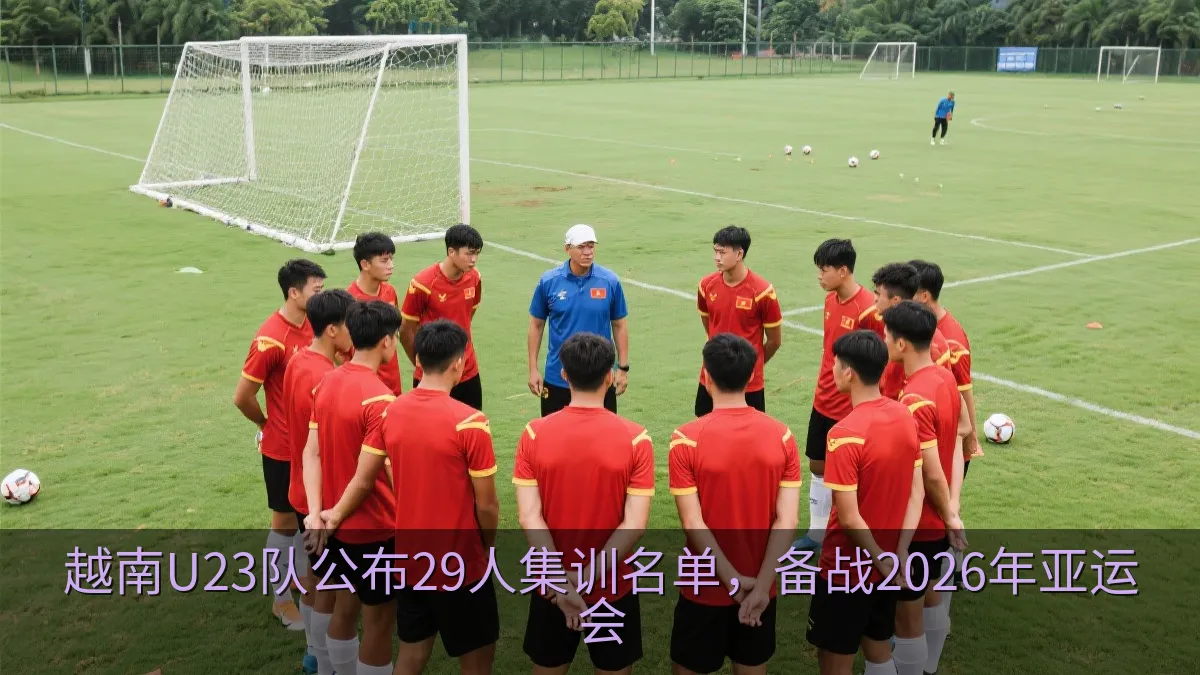 越南U23球员在训练场进行备战训练